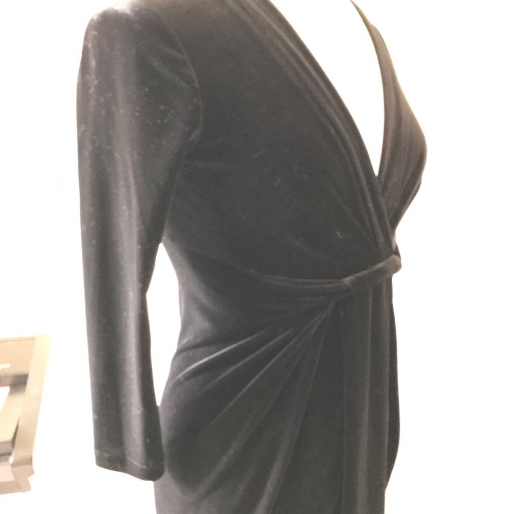 NWT - BCBG - black velvet dress - Picture 4 of 8